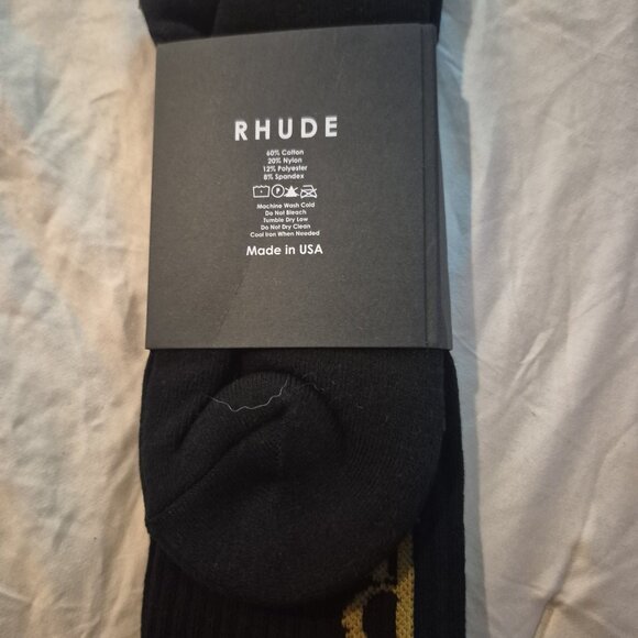 Rhude Black Racing Socks - Picture 4 of 9